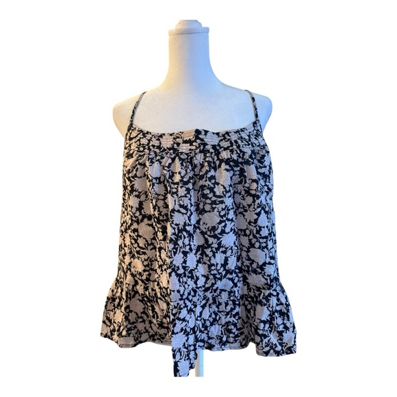 J.Crew Floral Black Flowy Cami Tank Top Size Small Re-Imagined Collection - Picture 1 of 6